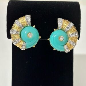 Hattie Carnegie vintage earrings clip ons # 159